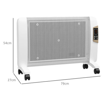 Mica Electric Space Heater, Portable Heater for Home with 2 Heat Settings, Living Room, Study, Garage