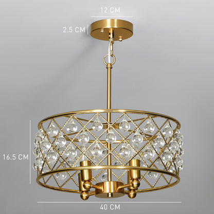 51 Crystallite Four-Bulb Chandelier - Gold-Tone