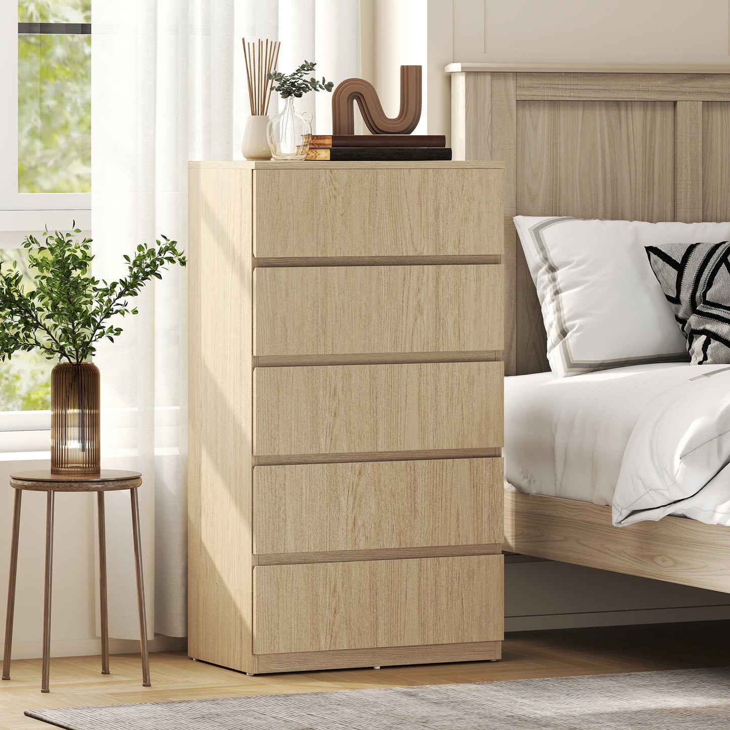 Chest of Drawers, 5-Drawer Storage Cabinets, Modern Dresser, Storage Drawer Unit for Bedroom