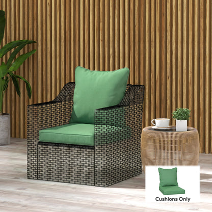Seat and Back Padded Cushion Set, CUSHION ONLY - Green