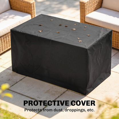 Propane Gas Fire Pit Table, Outdoor Firepit with 43" Steel Tabletop and Lid, 50