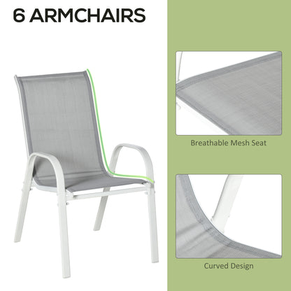 Seven-Piece Outdoor Dining Set - Grey