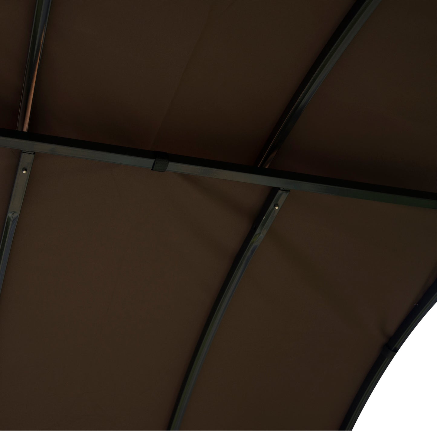 Metal Smoking Gazebo Marquee Garden Patio BBQ Tent Grill Canopy Awning Shelter - Coffee