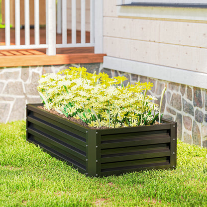 Raised Beds for Garden, Galvanized Outdoor Planters, for Herbs and Vegetables, Use for Patio, Backyard, Balcony, Grey