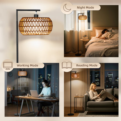 Boho Dimmable Floor Lamp - Black