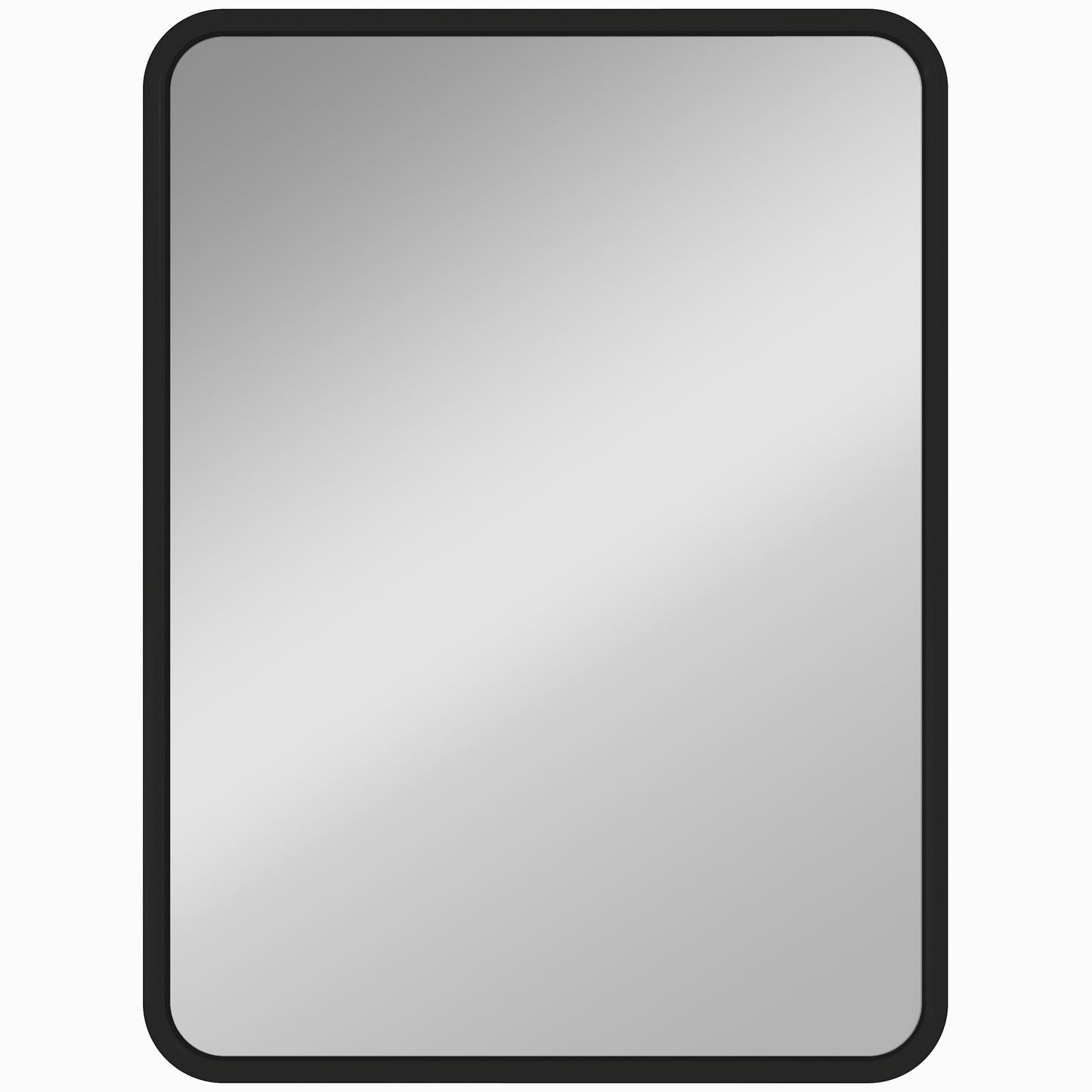 Rectangular Wall Mirror with HD Glass - Black
