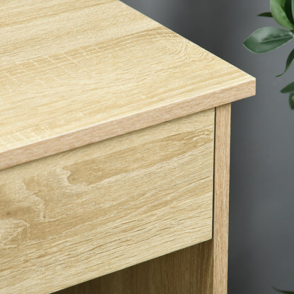 Computer Desk with 5 Drawers, Home Office Desk with Lockable Drawer and Storage Shelf, Study Table for Bedroom