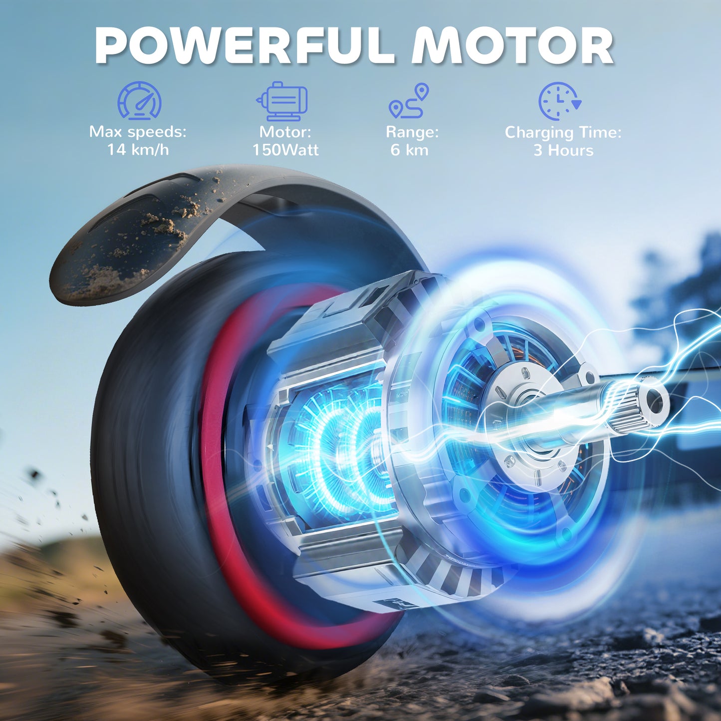 Folding Electric Scooter for Kids, with Dual Brakes, Front Suspension, LED Colourful Lights, Gold Tone