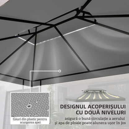 Gazebo Roof Replacement, for 3 x 4m Frames - Light Grey