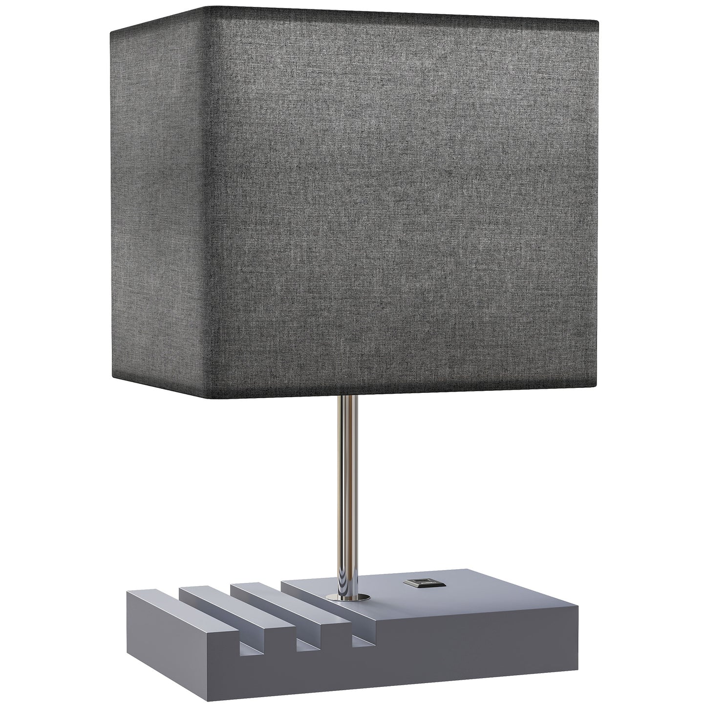 Bedside Lamp with USB A+C Charging Ports and 3 Phone Stands