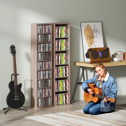 260 Narrow CD Storage Unit - Natural Wood Finish