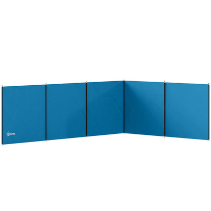 Camping Windbreak, Foldable Portable Wind Blocker w/ Carry Bag and Steel Poles, 780cm x 150cm