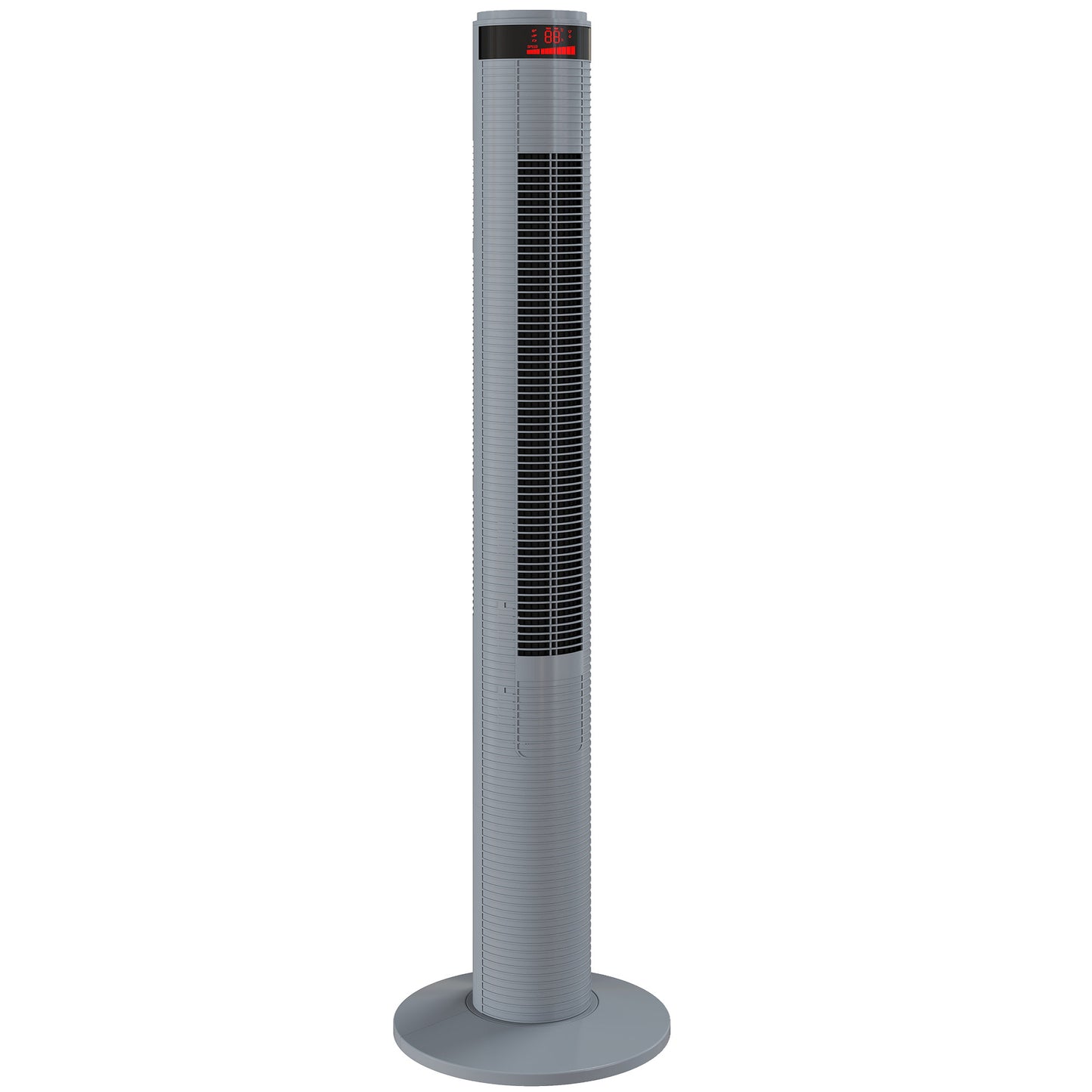 Oscillating Tower Fan Remote Control 3 Speed Modes Cooling Machine, Grey