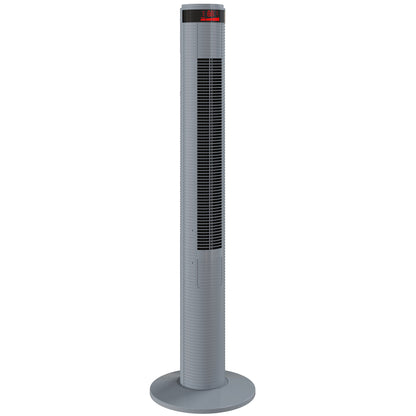 Oscillating Tower Fan Remote Control 3 Speed Modes Cooling Machine, Grey