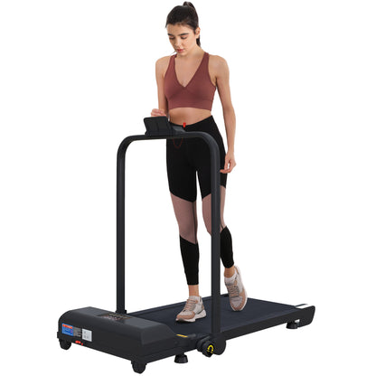Walking Pad Treadmill, Folding Under Desk Treadmill, 1-10km/h, with Remote Control, Black
