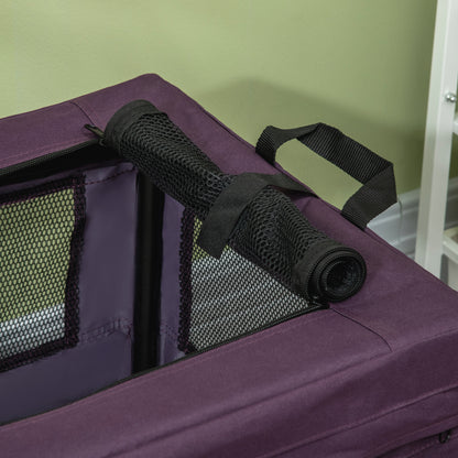 60cm Pet Carrier, with Cushion, for Miniature Dogs - Purple