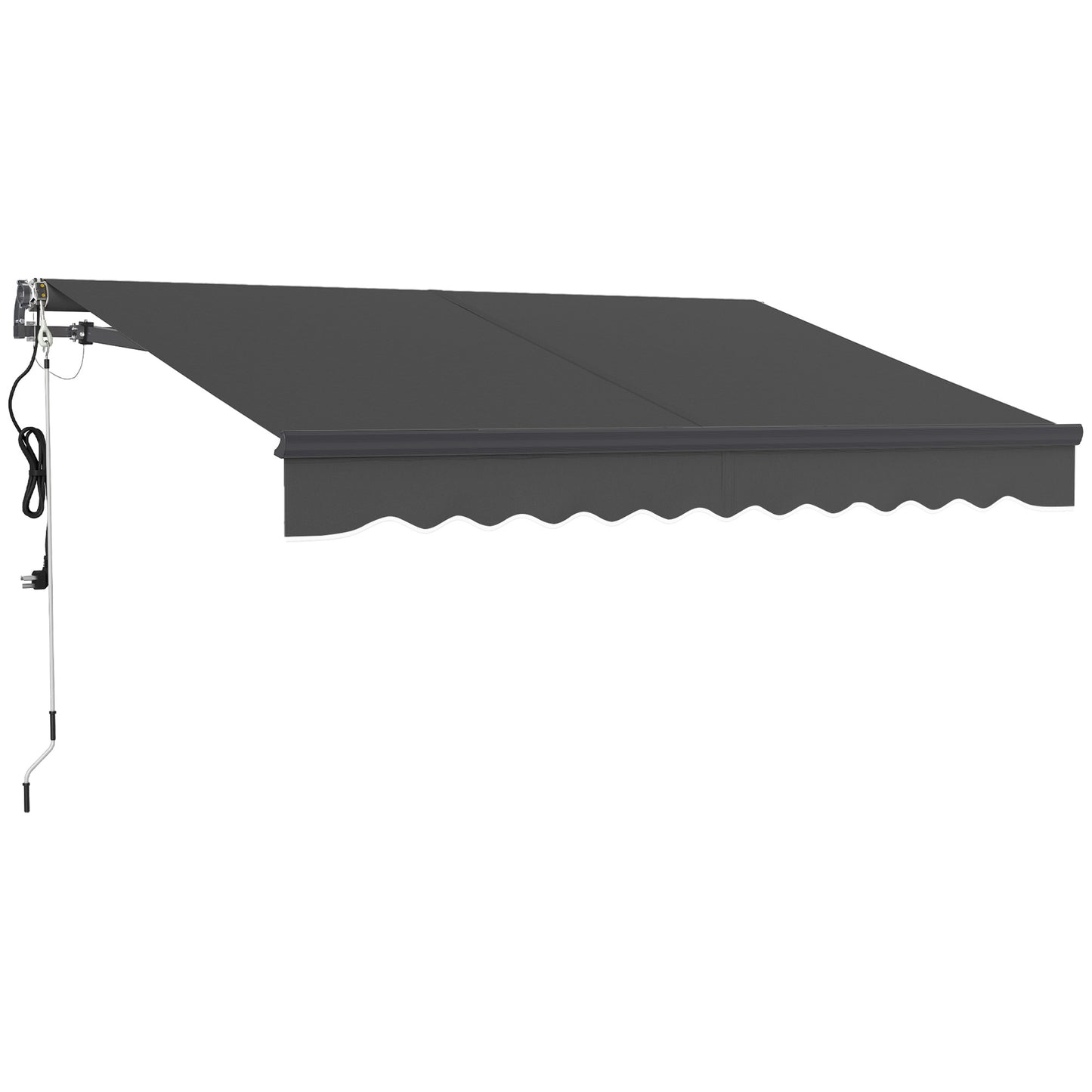 3 x 2.5m Electric Awning with Remote Controller, Aluminium Frame DIY Retractable Awning