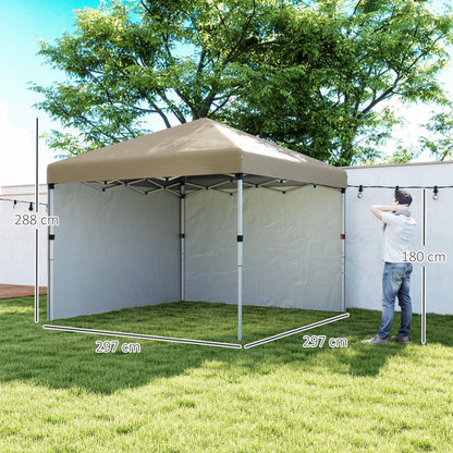 3 x 3 (M) Pop Up Gazebo, UPF 30+ with 2 Sidewalls, Leg Weight Bags and Wheeled Bag