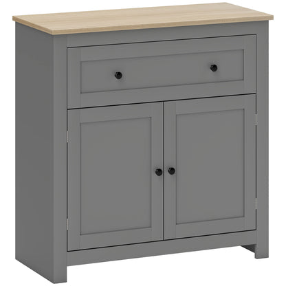 Sideboard Storage Cabinet, Morden Kitchen Cupboard with Adjustable Shelf, Drawer and Double Doors, Sideboard for Living Room