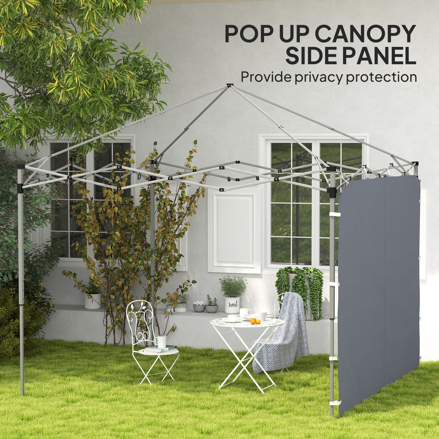 195 x 295cm Replacement Gazebo Sidewall - Grey