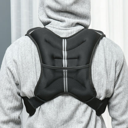 5KG Weighted Vest, Running Weight Vest with Adjustable Strap, Convenient Pocket and Reflective Strips for Men and Women