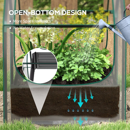 61 x 61cm Garden Planter Bed, with Cover - Grey