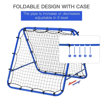 Mesh Double Sided Football Rebounder Net with 5 Adjustable Angles