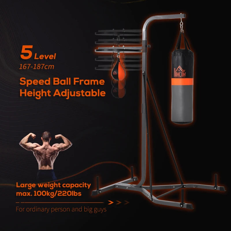 2-in-1 - Freestanding Boxing Bag / Punching Bag & Speedball Station