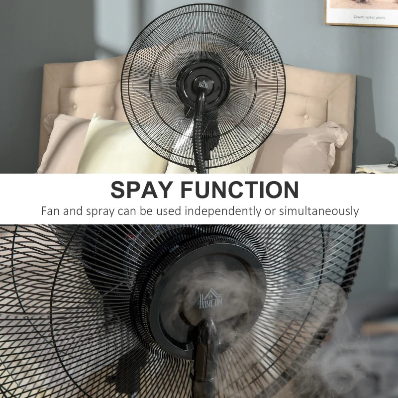 16" Pedestal Fan with Water Mist Spray, 3.1L Water Tank Timer and Built In Electric Mosquito Killer