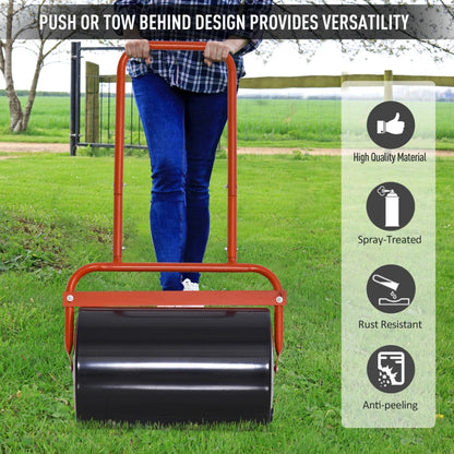 38L - Combination Push/Tow Lawn Roller Filled with Sand or Water