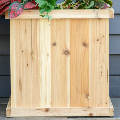 Garden Wooden Bench with Raised Bed Planters