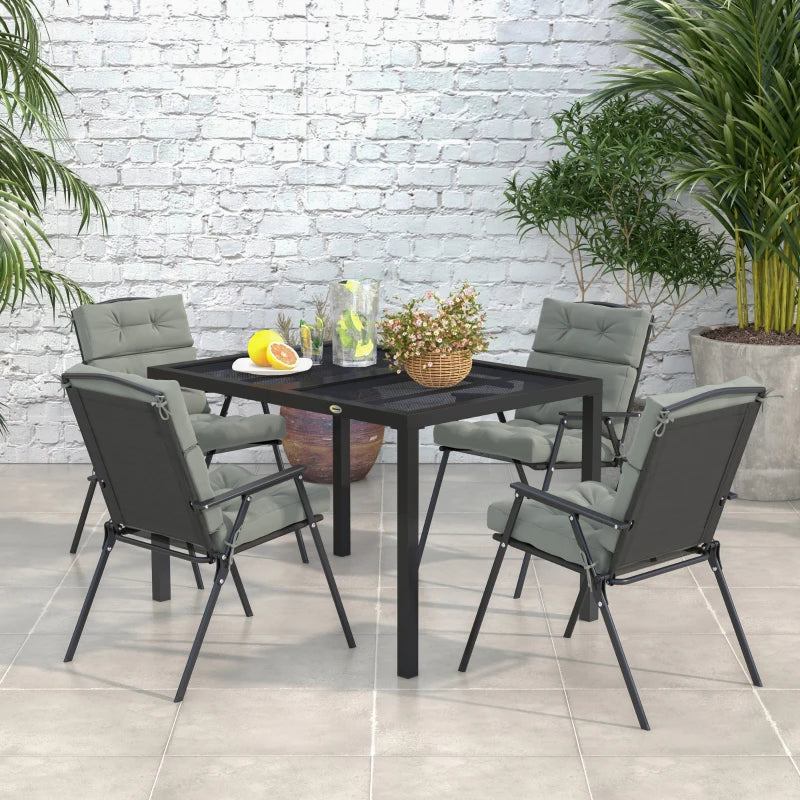 4-Seater Steel Frame Wire Mesh Garden Dining Table - (Chairs not Included)