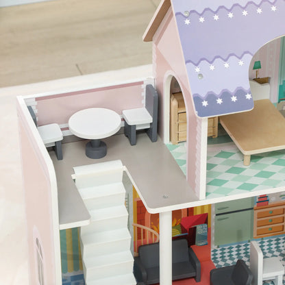 2 Storey Doll House with Furniture Accessories Included