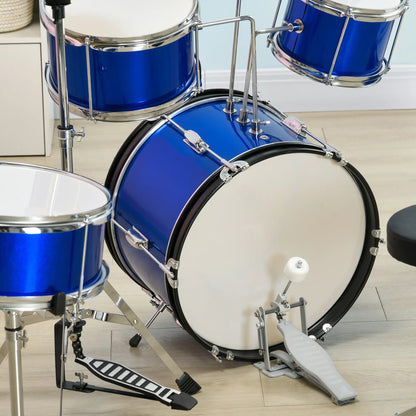 11 Piece Kids Drum Kit / Set with Stool and Drumsticks Included