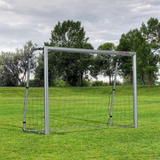 8ft x 5ft - Football Goal / Football Net with Ground Stakes for Easy Set up