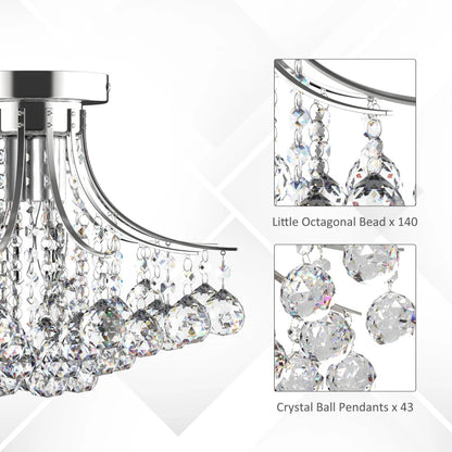 Upside Down Crystal Tree Droplet Chandelier Style Ceiling Light