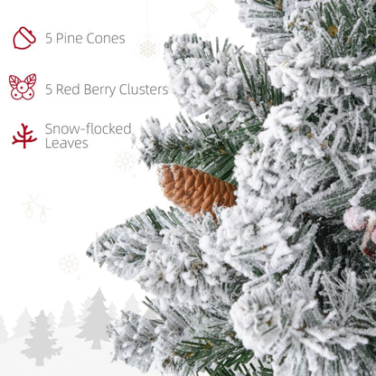 Artificial Snowy Pine Cone and Berry Christmas Wreath Decoration with Prelit LED's