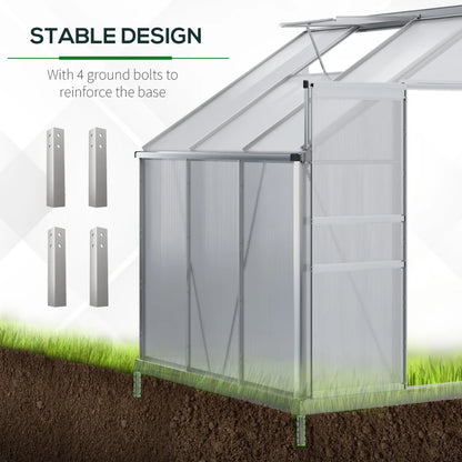 Wall Attached Walk-In Greenhouse with Adjustable Roof Vent