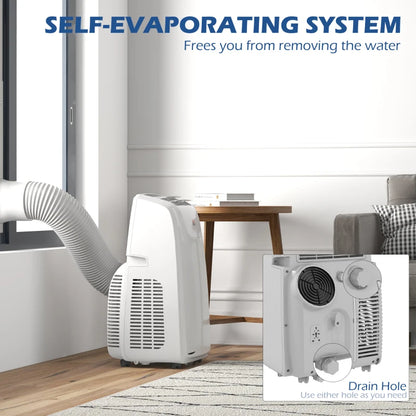 12,000 BTU - Portable Multi-Mode Air Conditioner Unit with Three Speed Settings and Remote Control