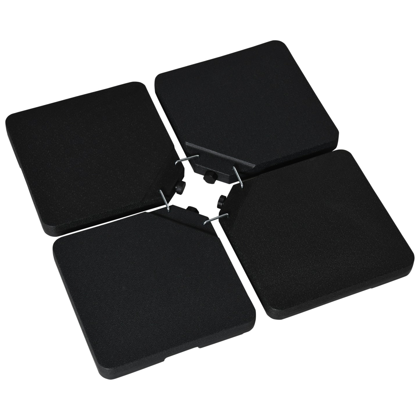 Four-Piece Plastic Cantilever Parasol Base - Black