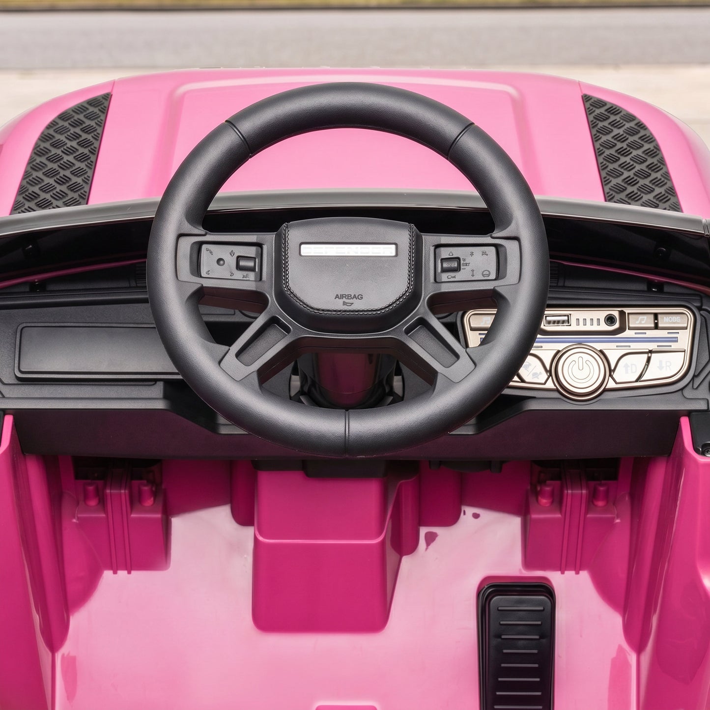 Land Rover Licensed 12V Kids Ride on Car with Remote, Suspension, Slow Start, 3 Speeds, Lights, Music, Horn, Pink