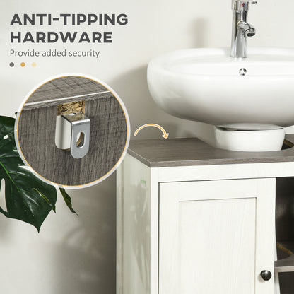 Modern Bathroom Sink Cabinet, Floor Standing Under Sink Cabinet, Freestanding Storage Cupboard with Adjustable Shelf