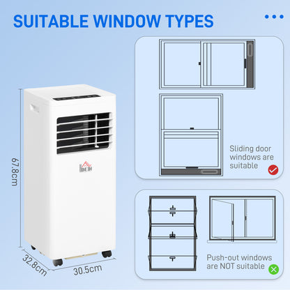7000 BTU Air Conditioning Unit, 3-in-1 Portable Air Conditioner, Dehumidifier, Cooling Fan with 2 Speeds, 24H Timer
