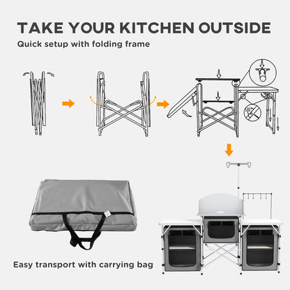 Multi-Storage Portable Camping Kitchen, with Carry Bag