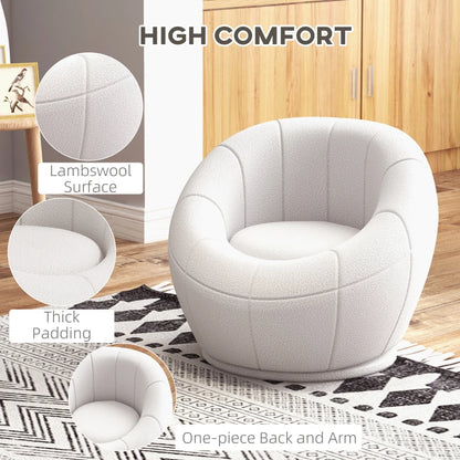 Single Modern Upholstered Accent Swivel Armchair