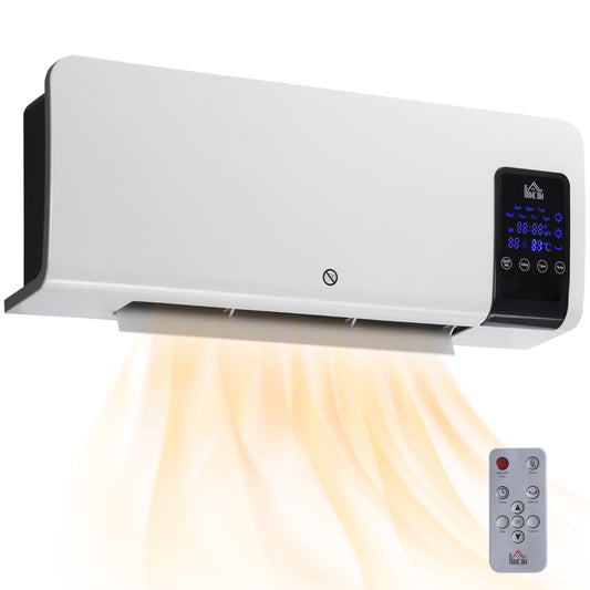 2000W Wall-Mounted Heater, 18-45°C Temperature, White