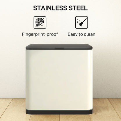 8L Hanging Kitchen Bin, Rubbish bin with Lid and Removable Inner Bucket for Kitchen Cabinet Door, Under Sink, Office