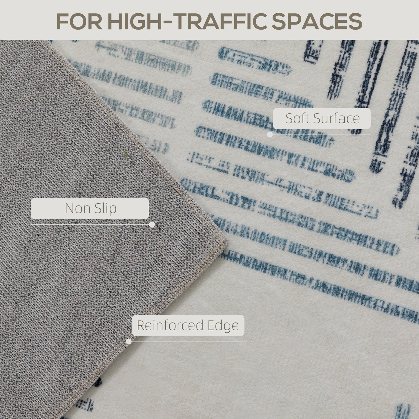 Modern Area Rug, Geometric Pattern Non-Slip Washable Rug, Soft Floor Carpet for Living Room, Bedroom, Dining Room