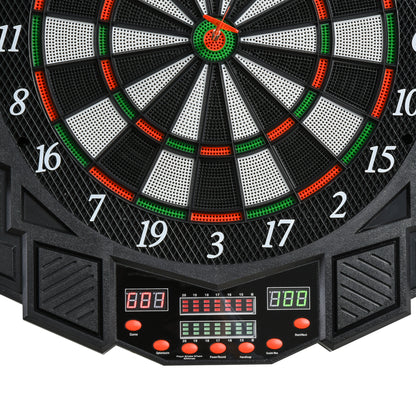 Dart Board Set, Electronic Dartboard with LED Digital Score Display, Soft Tip Darts, 27 Games, Speaker Sound