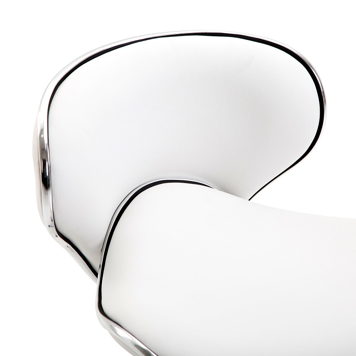 Adjustable Rolling Swivel Beauty Salon Chair, Stool for Spa, Technician - White